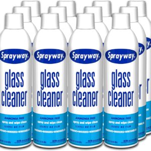 Sprayway Glass Cleaner with Foaming Spray for a Streak-Free Shine for Home and Automotive Use, 19 oz., Pack of 12