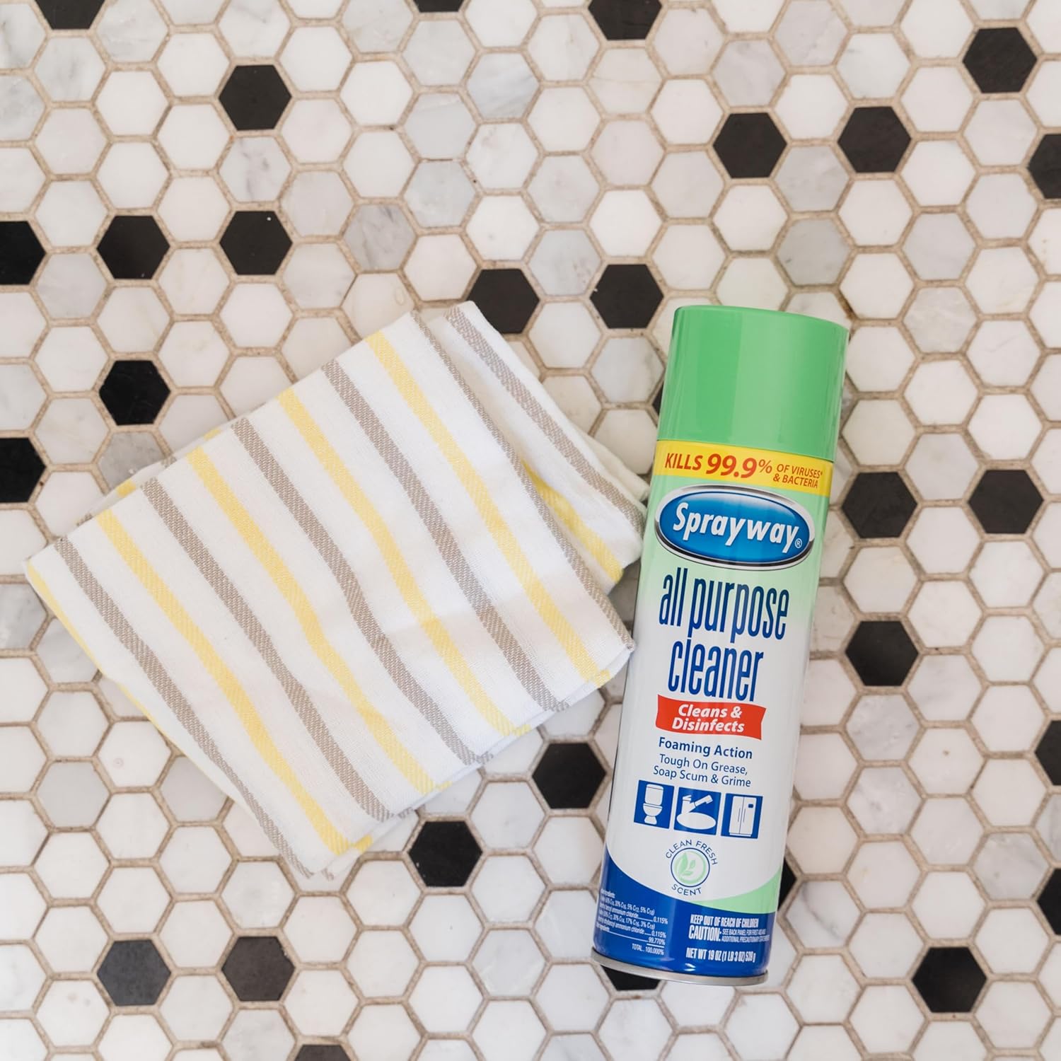 Sprayway All Purpose Disinfectant Cleaner, Foaming Action, 19 Ounce - Image 5