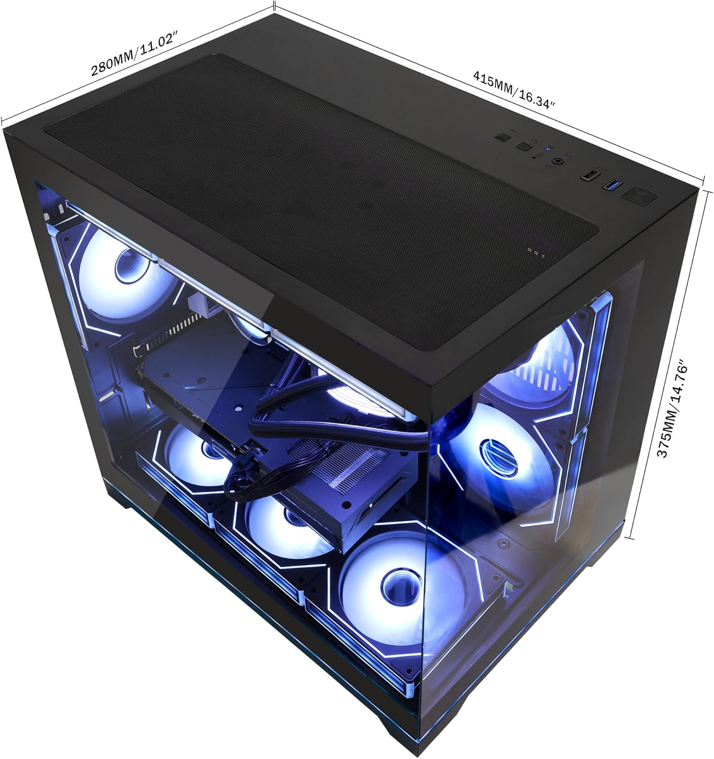 Ocean Park Black Gaming PC Gamer Desktop Computer, AMD Ryzen 7 9800X3D 8-Core 4.7GHz, RTX 5070 TI 16GB, 32GB DDR5, 1TB PCIe SSD, 850W PSU, 360mm ARGB AIO, WiFi + BT Ready, Pre-installed Windows 11 - Image 5