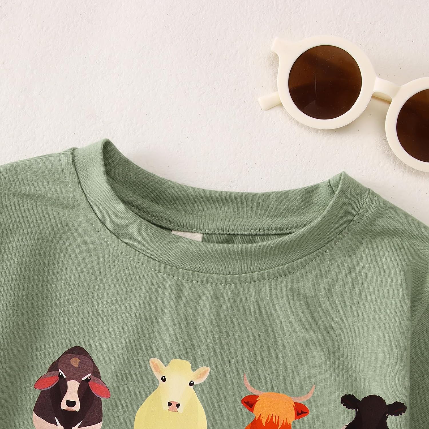 MODNTOGA Toddler Boy Cute Cow Graphic T-Shirt Kids Baby Funny Cow Print Farm Shirt Little Cowboy Short Sleeve Summer Tee Tops - Image 4