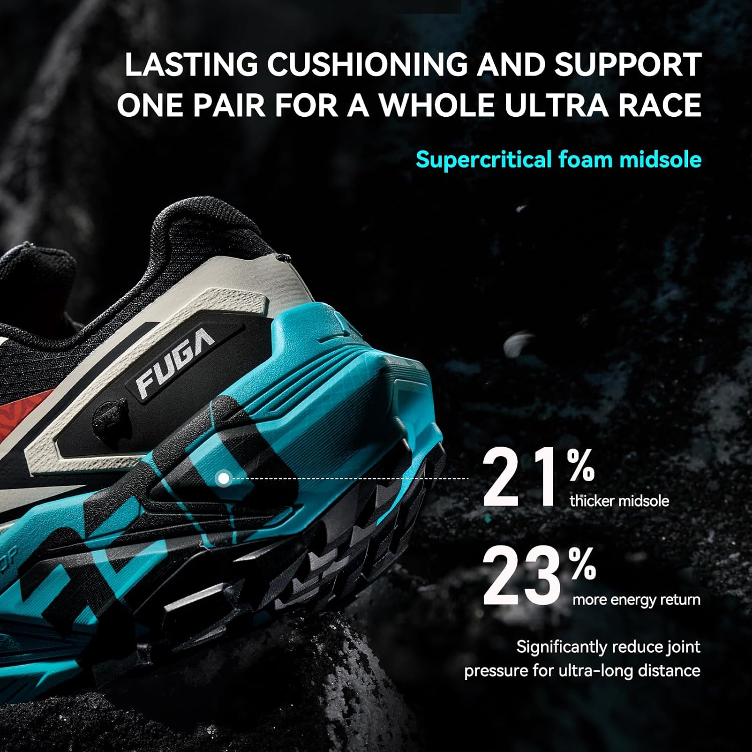 KAILAS Men's FUGA EX 330 Trail Running Shoes Slip Resistant Breathable Lightweight Jogging Hiking Sneakers - Image 5