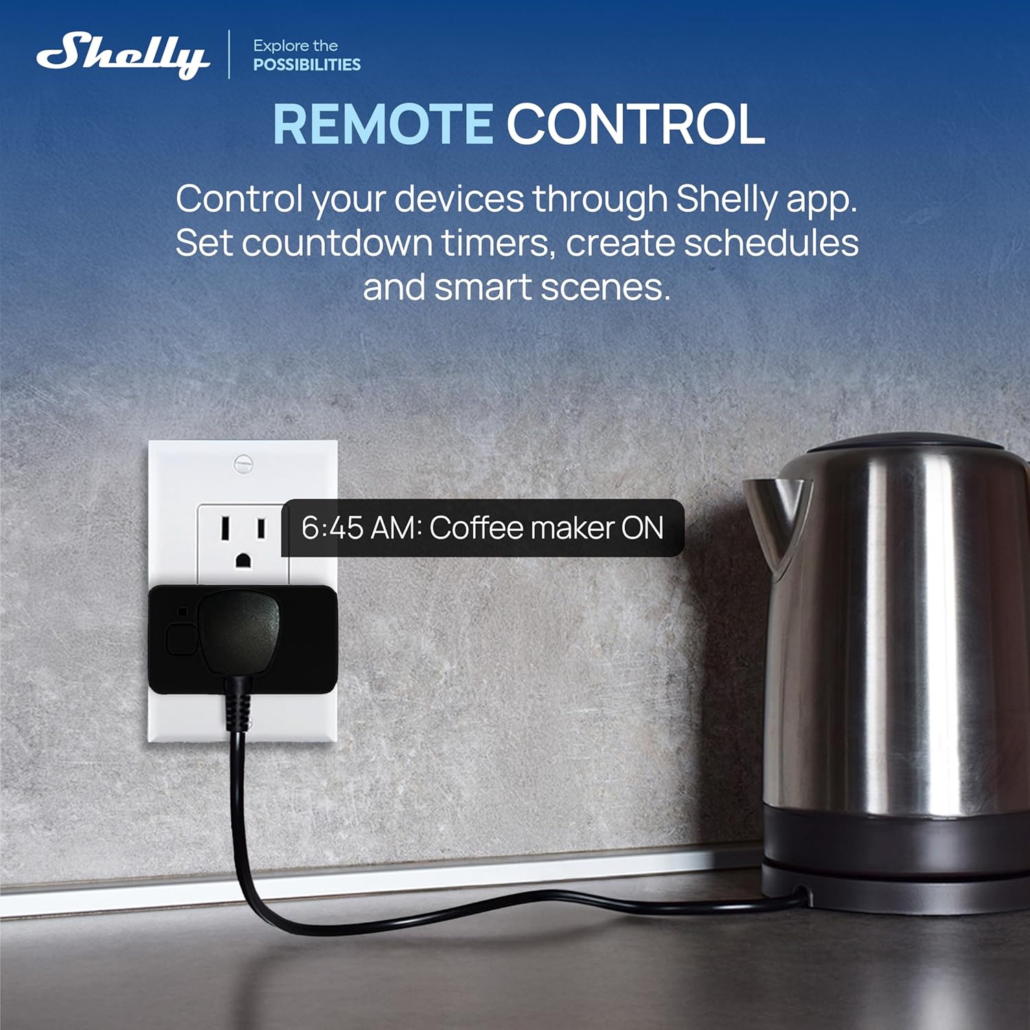 Shelly Smart Plug UL, WiFi, Bluetooth, Zigbee, Matter Outlet with Power Metering, Works with HomeKit, Google Home, Alexa, Home Assistant, Smart Socket, Easy Setup, Remote Control, Plug US Gen4 Black - Image 4