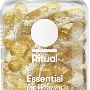 Ritual Multivitamin for Women 18+ with Vitamin D3 for Immune Support*, Vegan Omega 3 DHA, B12, Iron, Gluten Free, Non GMO, USP Verified, Mint, 30 Day Supply, 60 Capsules