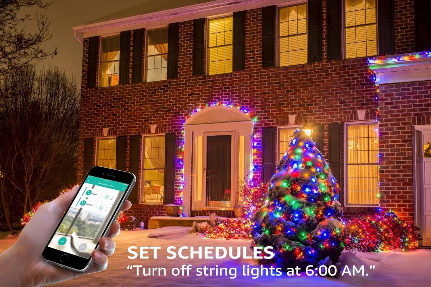 LITEdge WiFi Outdoor Smart Plug 250V, 2 Independently Control Sockets Power Outlet, Compatible with Google Home & Alexa, APP Cordless Remote Timer, Waterproof, Pack of 2 - Image 5