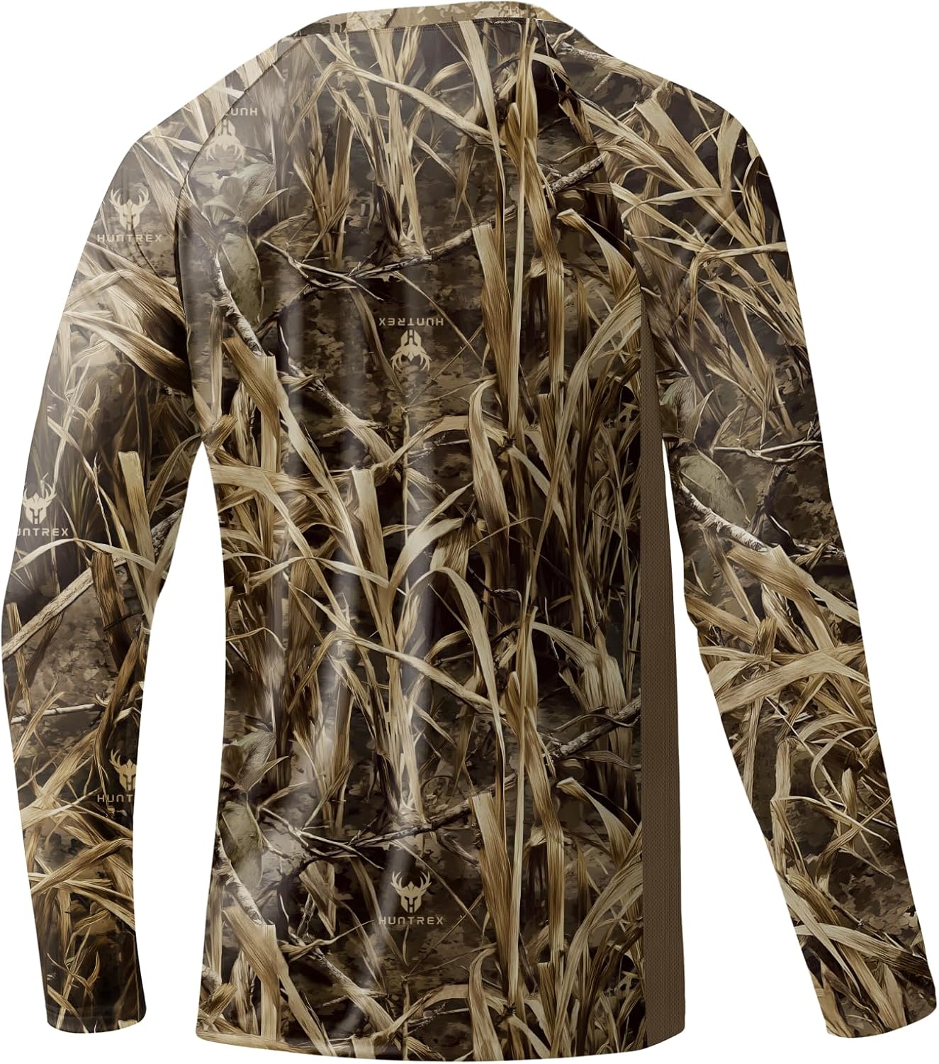 Huntrex Men's Camo Hunting Shirt with Zipper Pocket – UPF 50+ Fishing Shirts Sun Protection Long Sleeve Quick-Drying - Image 4