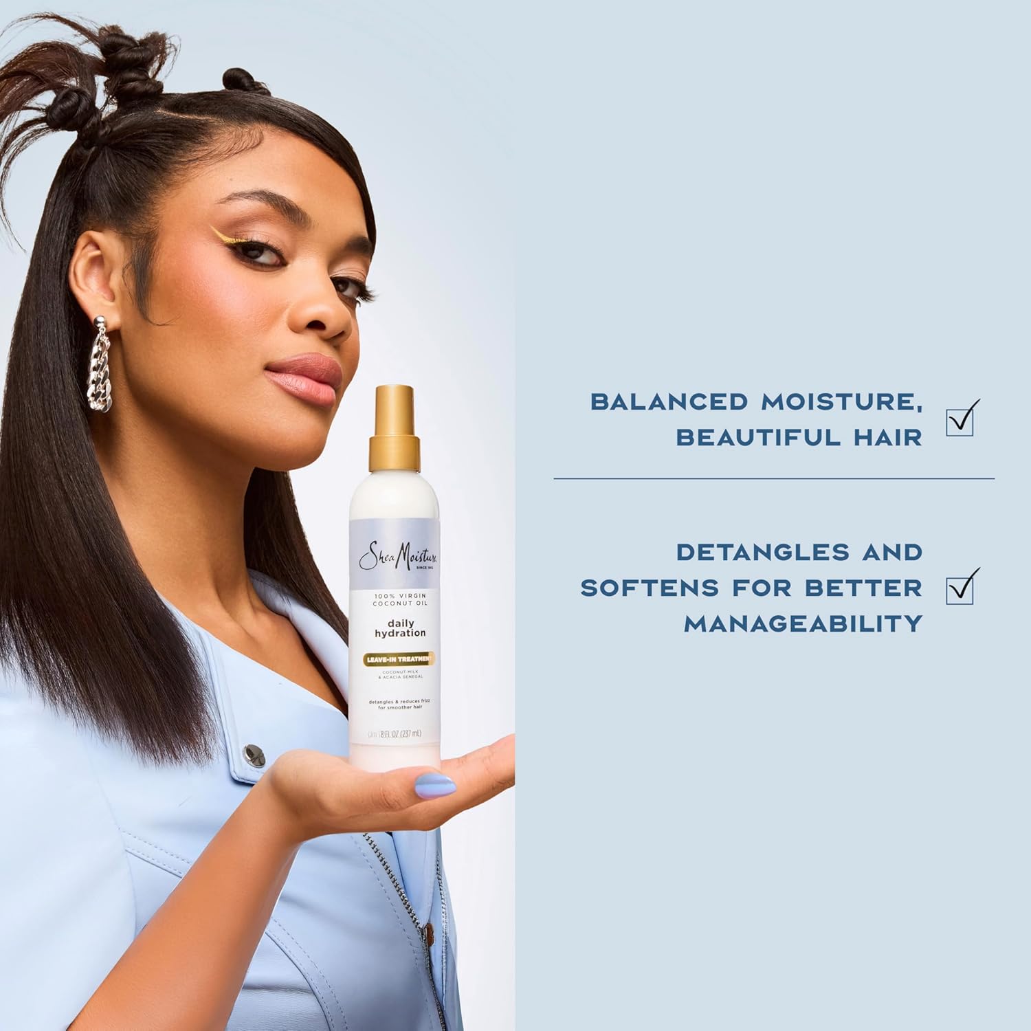 Shea Moisture 100 Percent Virgin Coconut Oil Leave-In Treatment, 8 Ounce - Image 7