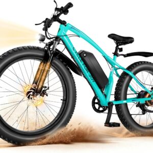 Electric Bike for Adults 70Miles 28 MPH,1500W Peak Brushless Motor, 48V 10.4Ah Removable Battery Ebike,Shimano 7 Speed / 26″ Fat Tire/Dual Disc Electric Mountain Bikes(TUV & UL2849)