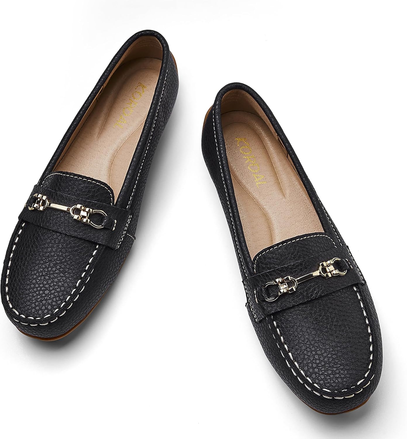 KORDAL Women's Comfortable & Lightweight Leather Loafers Slip-Ons Driving Mocs Walking Shoes Cute Business Casual Dress Shoes Work Flats for Women - Image 9