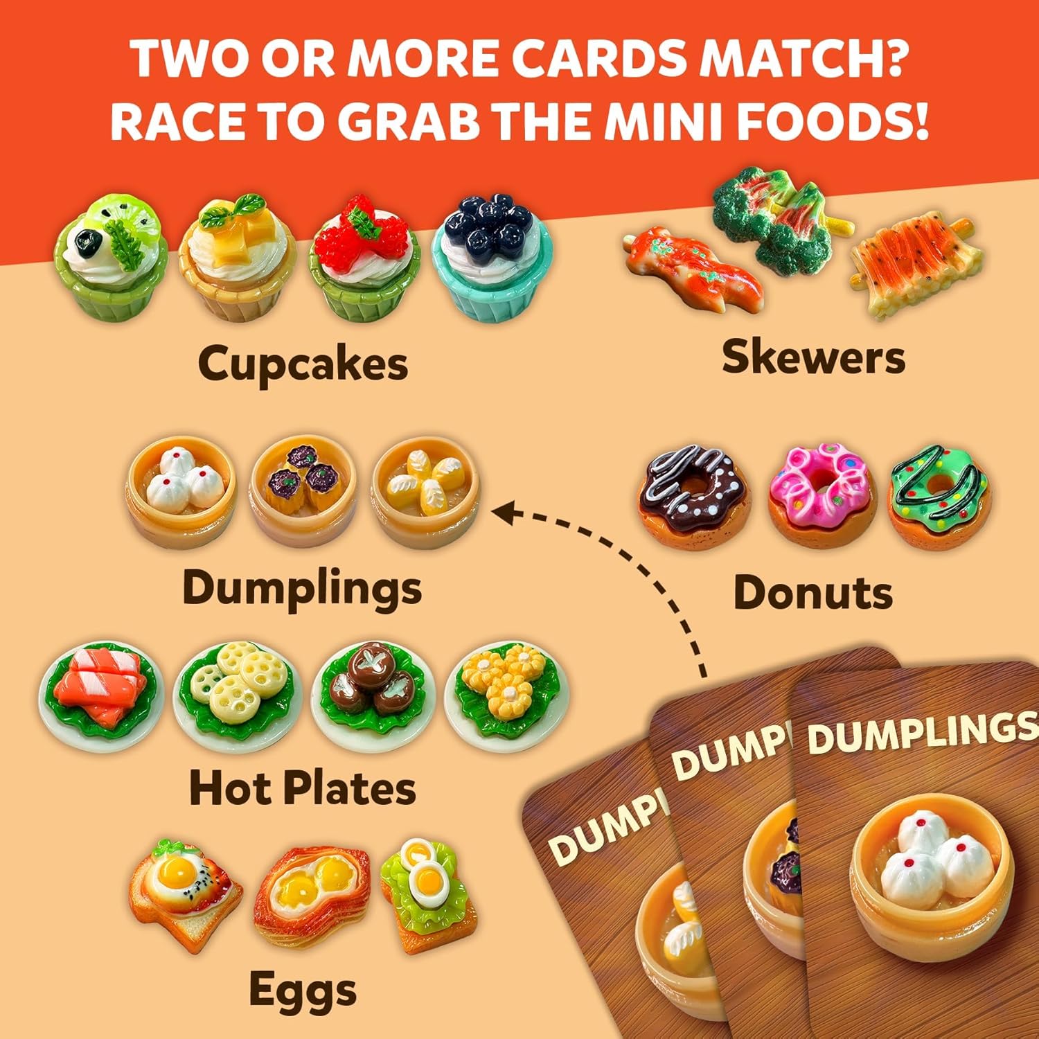 Gone in Seconds - Fast-Paced Mini Food Game for Kids, Teens & Adults, Quick Reflex Family & Party Board Game, Hilarious Food Grab Challenge, Replayable Fun, Gift for Ages 6, 7, 8 & Up, 2–5 Players - Image 4