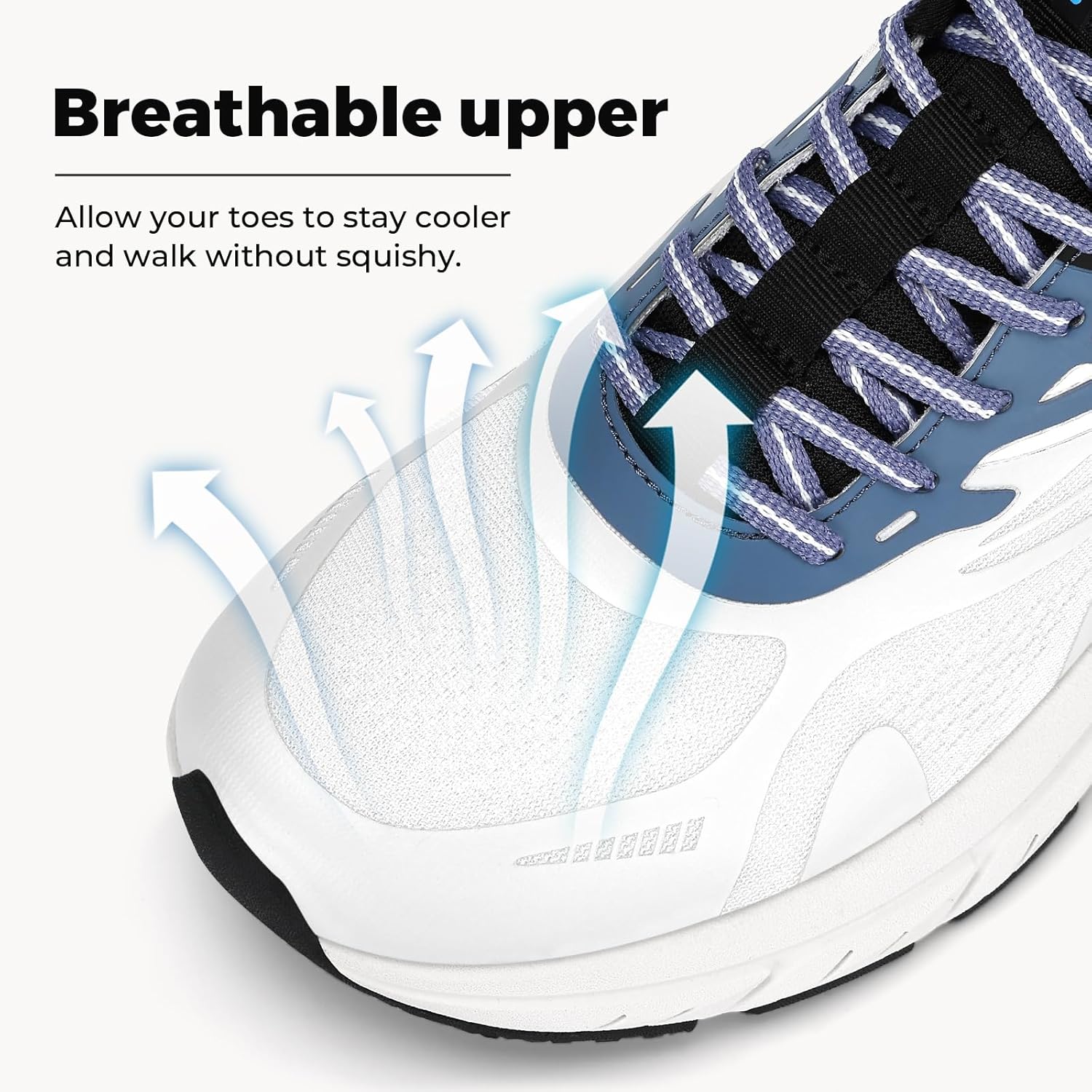 FitVille Comfortable Extra Wide Walking Shoes for Men Lightweight Mens Walking Shoes Wide Width Non Slip Cushioned - Image 3