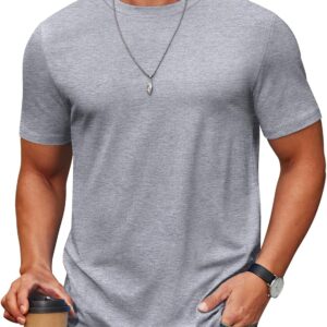 COOFANDY Men’s T Shirt Short Sleeve Cotton Blend T-Shirts Crew Neck Casual Summer Basic Tee Shirts