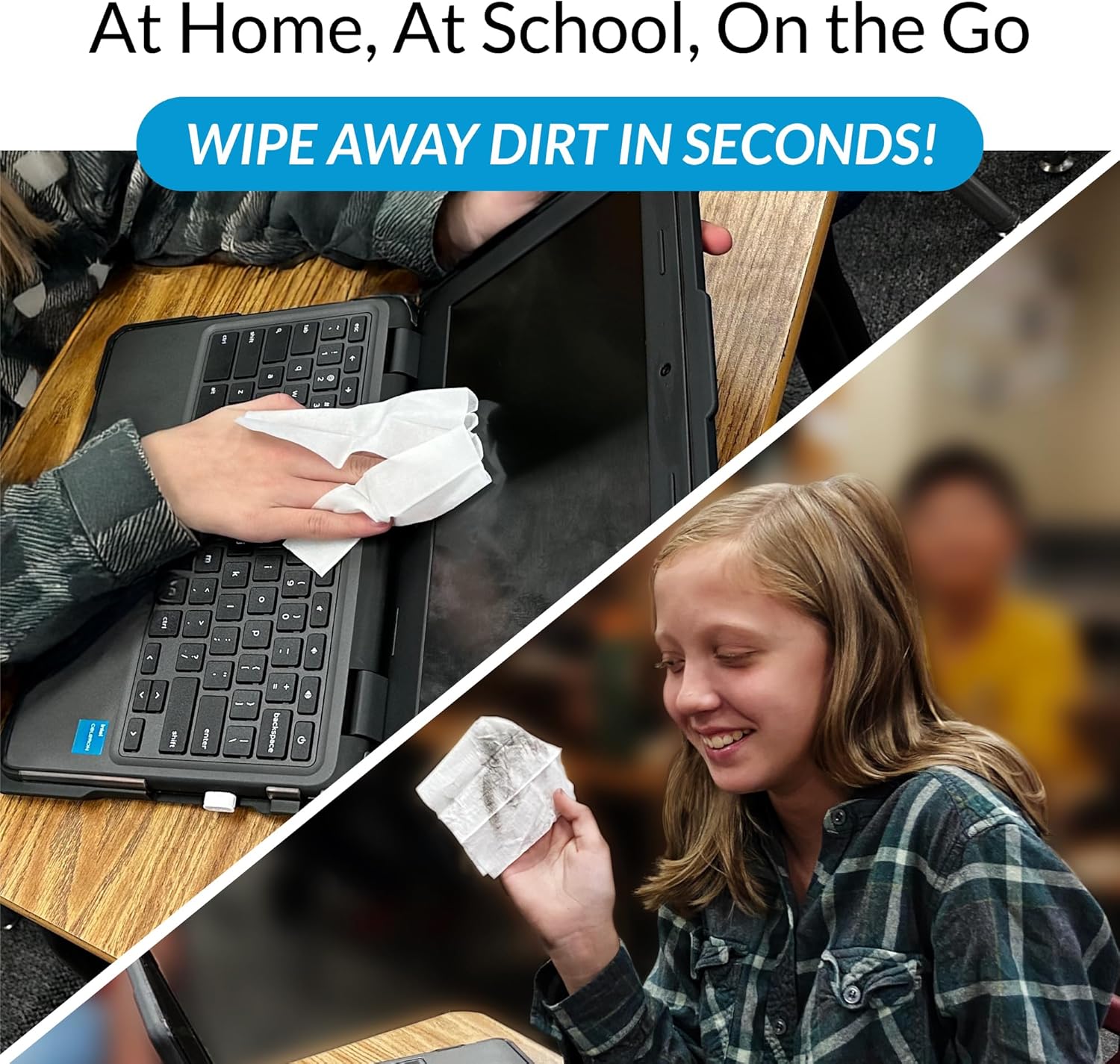 Screen Cleaner Wipes by iCloth – Individually Wrapped – Travel Size – Streak-Free (24 Large Wipes) - Image 6