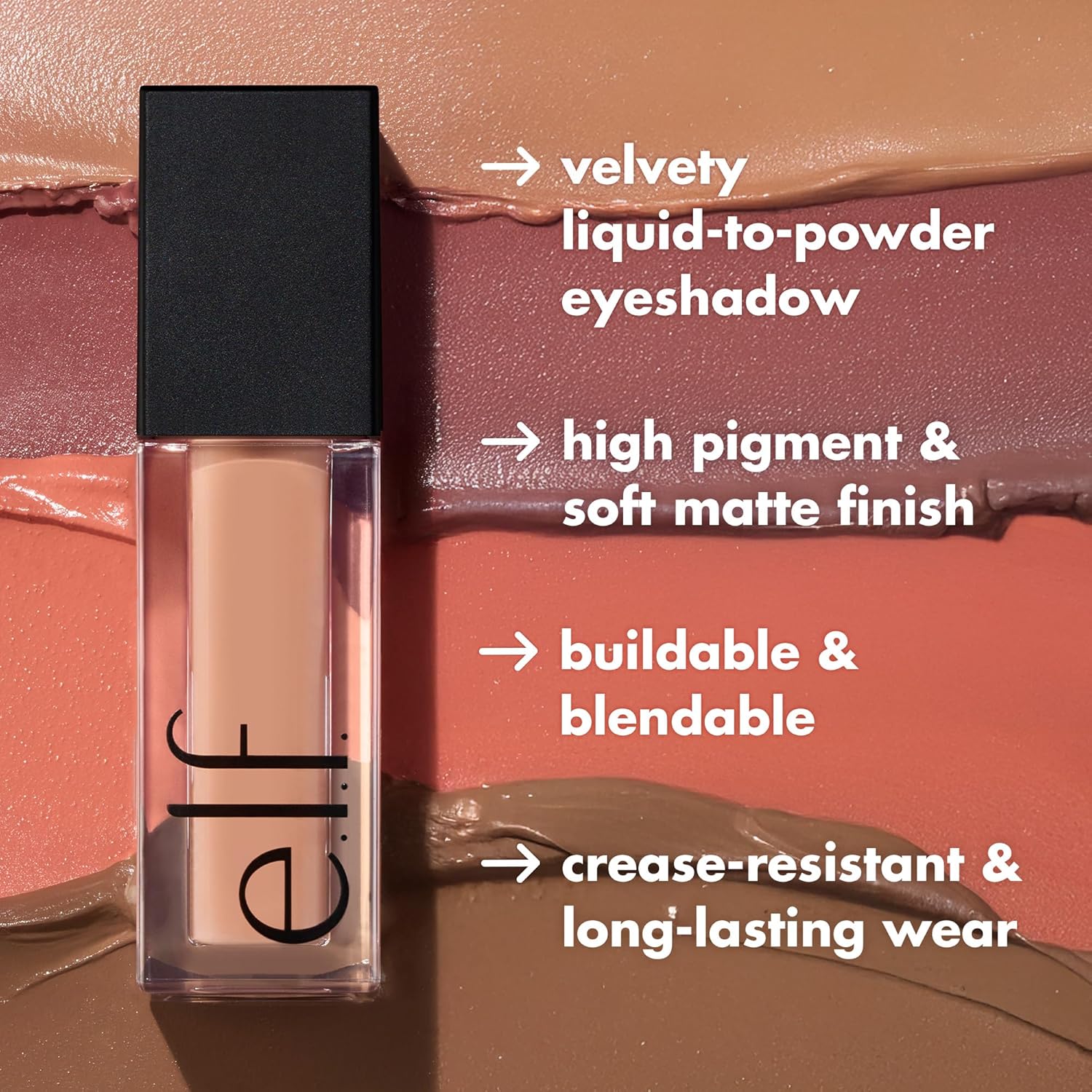 e.l.f. Liquid Velvet Eyeshadow, Crease-Resistant Liquid-to-Powder Eyeshadow For A Rich, Soft-Matte Finish, Vegan & Cruelty-Free, Beige & Boujee - Image 2