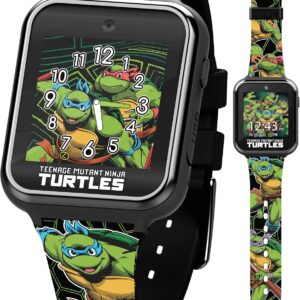 Nickelodeon Teenage Mutant Ninja Turtles Kids Smart Watch with Camera Voice Recorder Calculator and Fitness Tracker – Interactive Touchscreen Games and 10 Watch Faces – Wrist Sizes 5.5″ to 8″