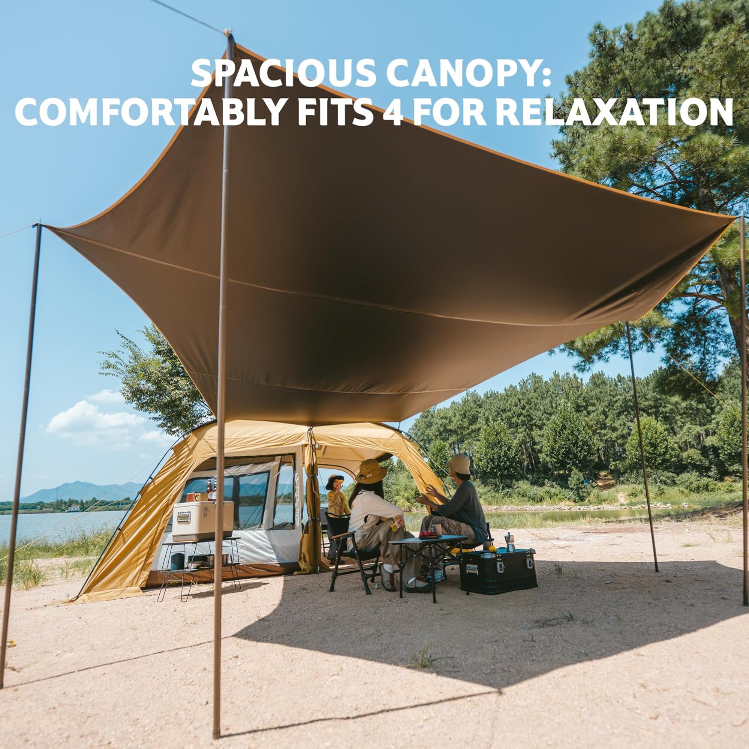 Naturehike Dune Hot Tent with Stove Jack,Double Layer 4 Season Tent,Waterproof 2-4 Person Tents for Camping - Image 6