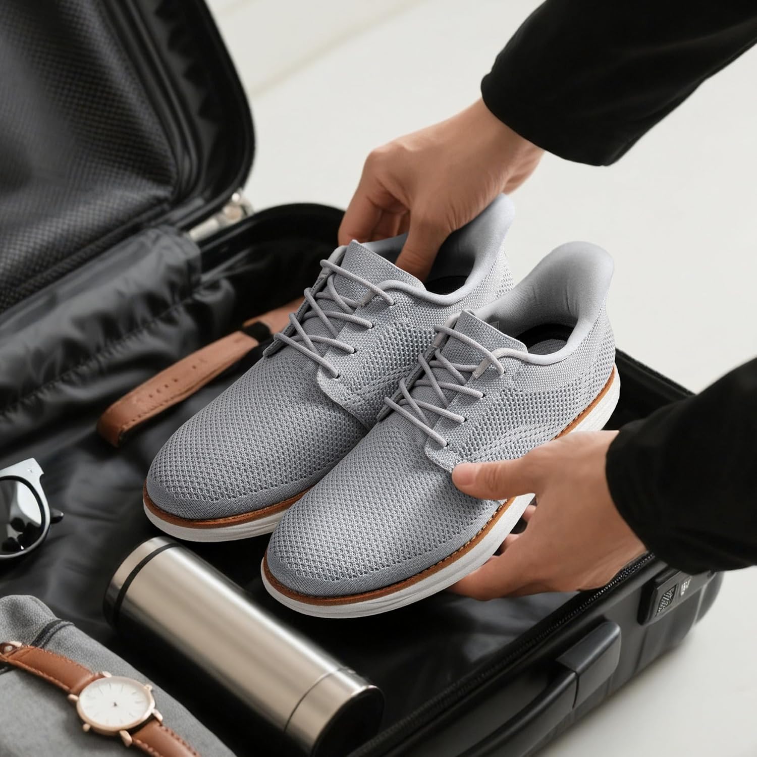 Bruno Marc Men's Hands Free Slip On Casual Dress Shoes Mesh Sneakers Breathable Lightweight Comfortable Walking Shoes - Image 8