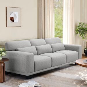 Amada 89″ Sofa, 3 Seater Couch Sofa for Living Room, Modern Sofa with Deep Seats & Wide Armrests, Comfy Couch with Removable Washable Covers & Linen Fabric, Easy Assembly