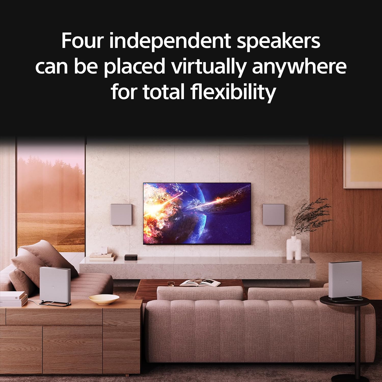 Sony BRAVIA Theater Quad 16-Speaker Home Theater Audio System with 4 Wireless Speakers, 360 Spatial Sound Mapping, Dolby Atmos/DTS:X Support, Room Calibration (HT-A9M2) - Image 9