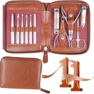 Manicure Set 11 in 1 Stainless Steel Nail Clippers for Men，Manicure Kit for Women，Nail Grooming Kit，Nail Clipper Set，Personal Care Tools