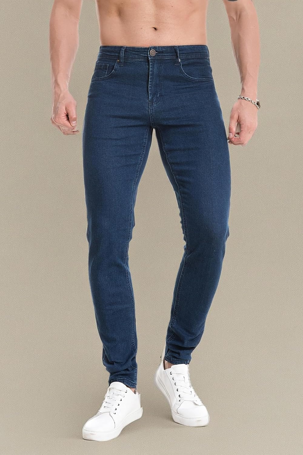 TEGIAS Mens Slim Fit Stretch Jeans Classic Comfort Regular Fit - Image 7