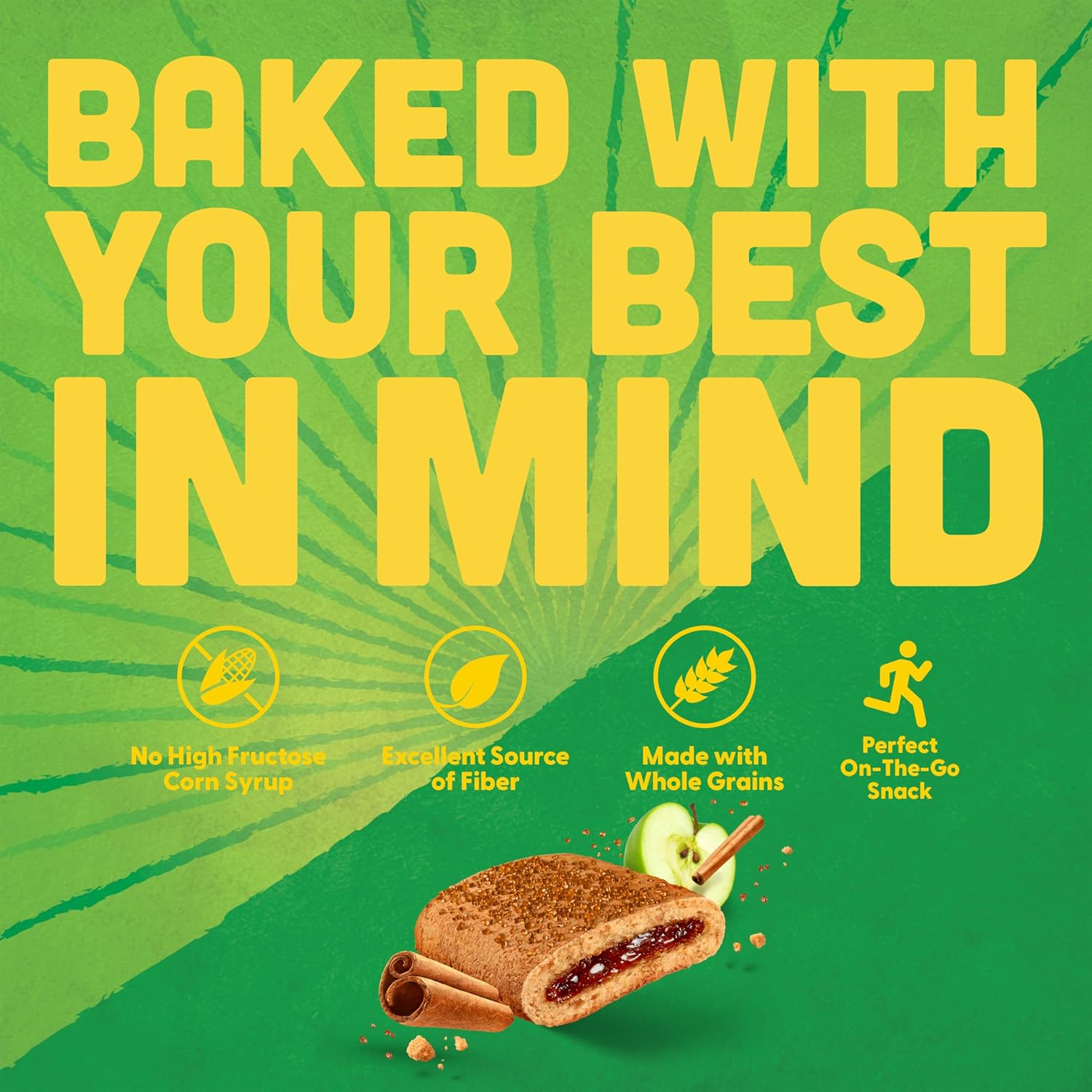 Pure Protein Apple Cinnamon Soft Baked Protein Bars – 12g Protein, 7g Fiber, Whole Grain Breakfast Bars, High Fiber, Individually Wrapped Protein Snacks for On-the-Go – 10 Count - Image 4