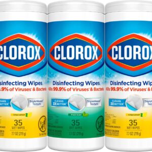 Clorox® Disinfecting Wipes, 35 Wipes Per Tub, Pack Of 3 Tubs