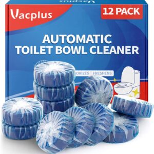 Vacplus Automatic Toilet Bowl Cleaner Tablets, Bathroom Toilet Tank Cleaner (12 PACK), VA-T165