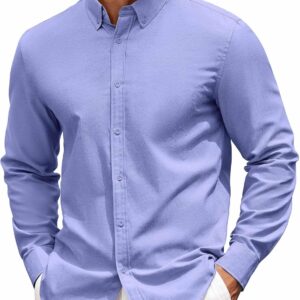 COOFANDY Men’s Long Sleeve Regular Fit Button Down Oxford Shirt