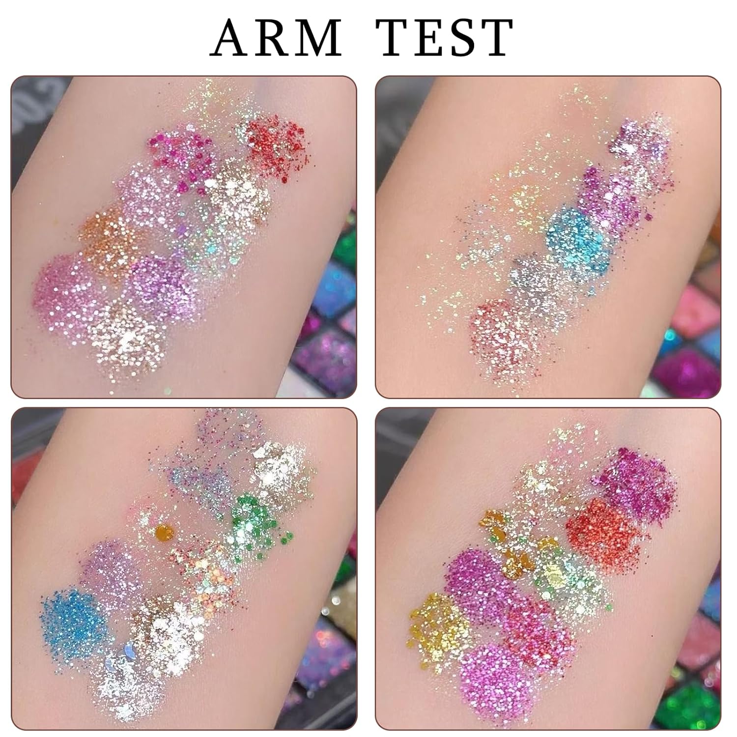 K'APEINE Glitter Eyeshadow Palette-Ultra Shimmer Makeup Palette Eye Shadow Chunky & Fine Pressed 40 Colors Highly Pigmented Eye Shades Long Lasting Waterproof for Face Body - Image 2