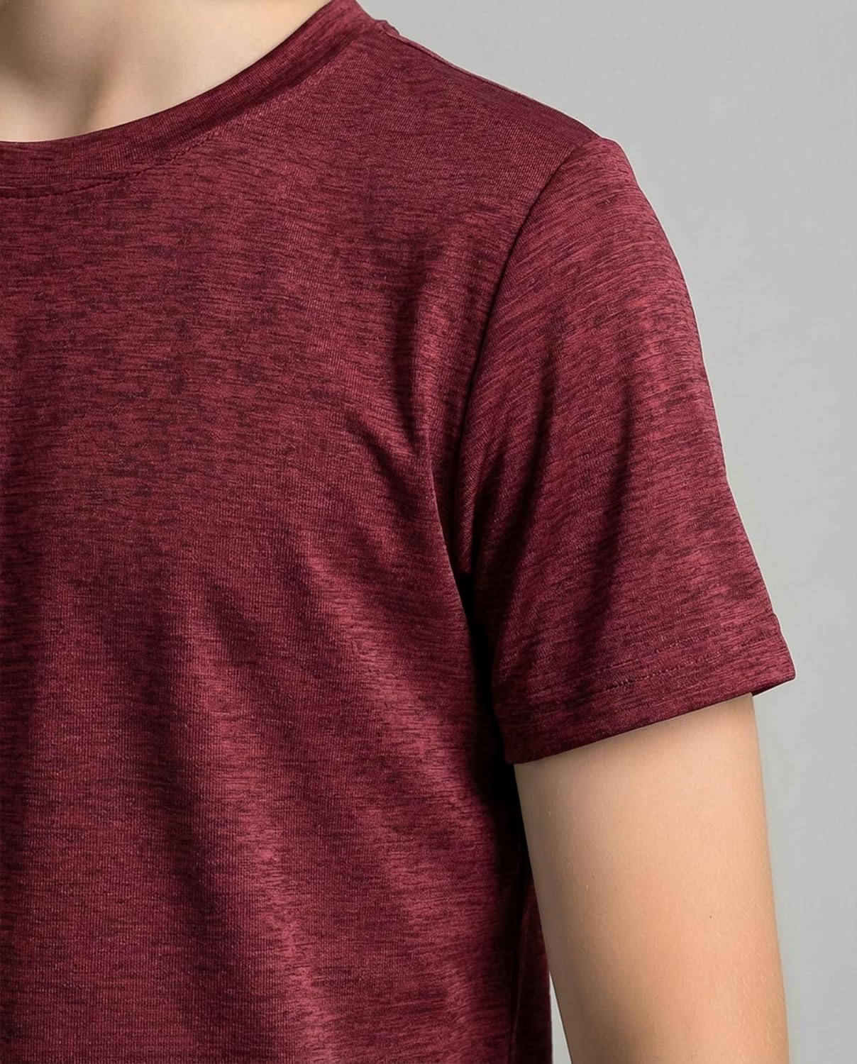 Real Essentials 5 Pack: Youth Dry-Fit Wicking Active Athletic Performance Short Sleeve T-Shirt Boys & Girls Shirts - Image 4