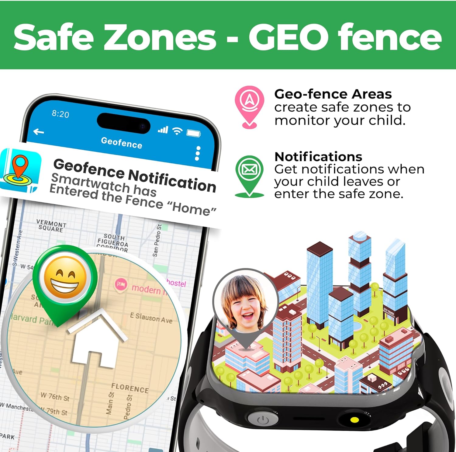 2025 Model Smart Watch | Phone Watch & GPS Tracker | Calling, Texting, GPS Tracking, Camera, School Model | SOS & Safety Alerts - Image 6