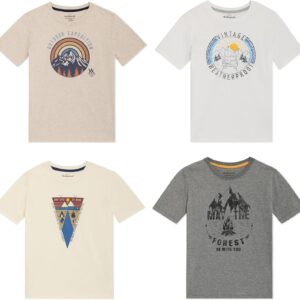 Weatherproof Vintage Boys’ 4 Pack Variety Super Soft Stretchable Tee Short Sleeve Graphic T-Shirt