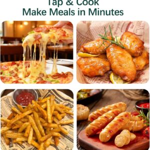 800W Air Fryer – 3QT Compact Size, Powerful Turbo Heating for Quick & Even Cooking, User-Friendly, Versatile for Frying/Roasting, Durable Design