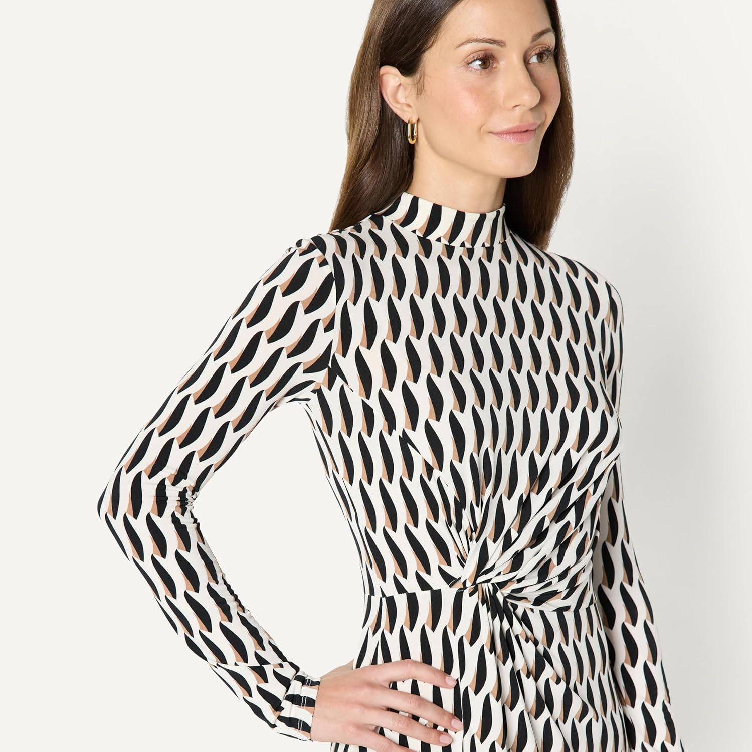 Amazon Essentials (Demi's Pick) Women's Fit and Flare Long-Sleeved Short Maxi Dress - Image 5