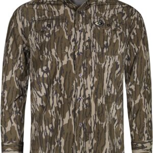 Mossy Oak Mens Men’s Tibbee Technical Lightweight Camo Hunting Shirt