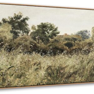 BLINFEIRU Large Framed Wall Art for Living Room, Vintage Grassland Landscape Paintings Prints, Retro Country Scenery Artwork, Home Bedroom Farmhouse Picture Wall Decor 20″x40″