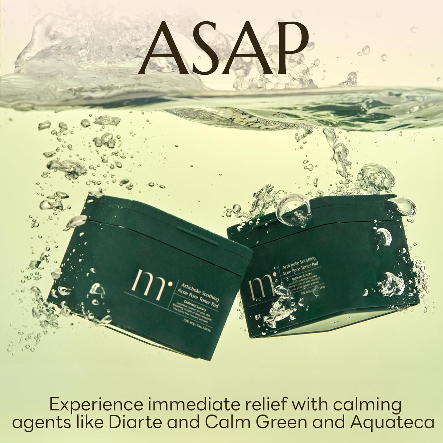 molvany Artichoke Soothing Affect Pore Toner Pad/ASAP Soothe&Calm Skin, Improve Skin Balance Recommended for Sensitive Skin, 70 Pads (160 g / 5.64 oz.) - Image 4