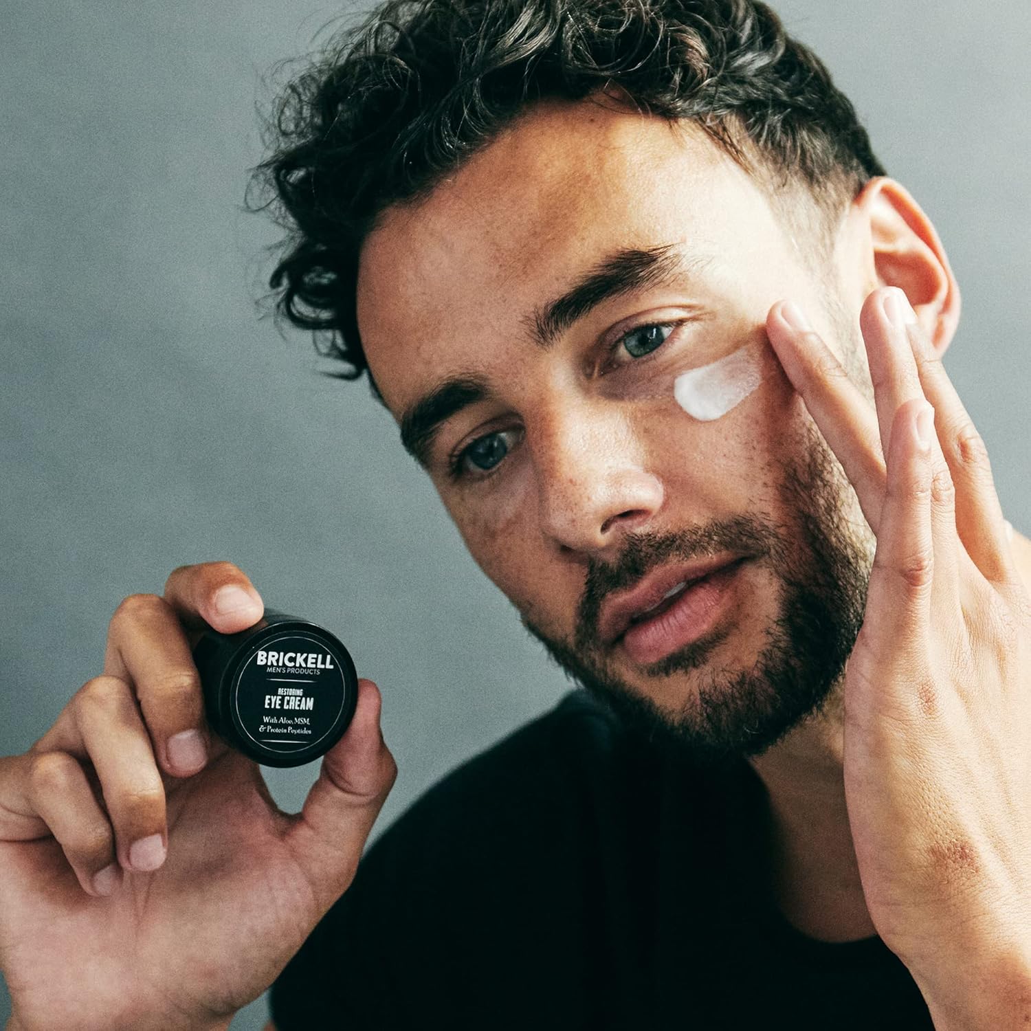 Brickell Men's Restoring Under Eye Cream for Men, Natural and Organic Anti Aging Eye Balm To Reduce Puffiness, Wrinkles, Dark Circles, Crows Feet and Under Eye Bags, 0.5 Ounce, Unscented - Image 4