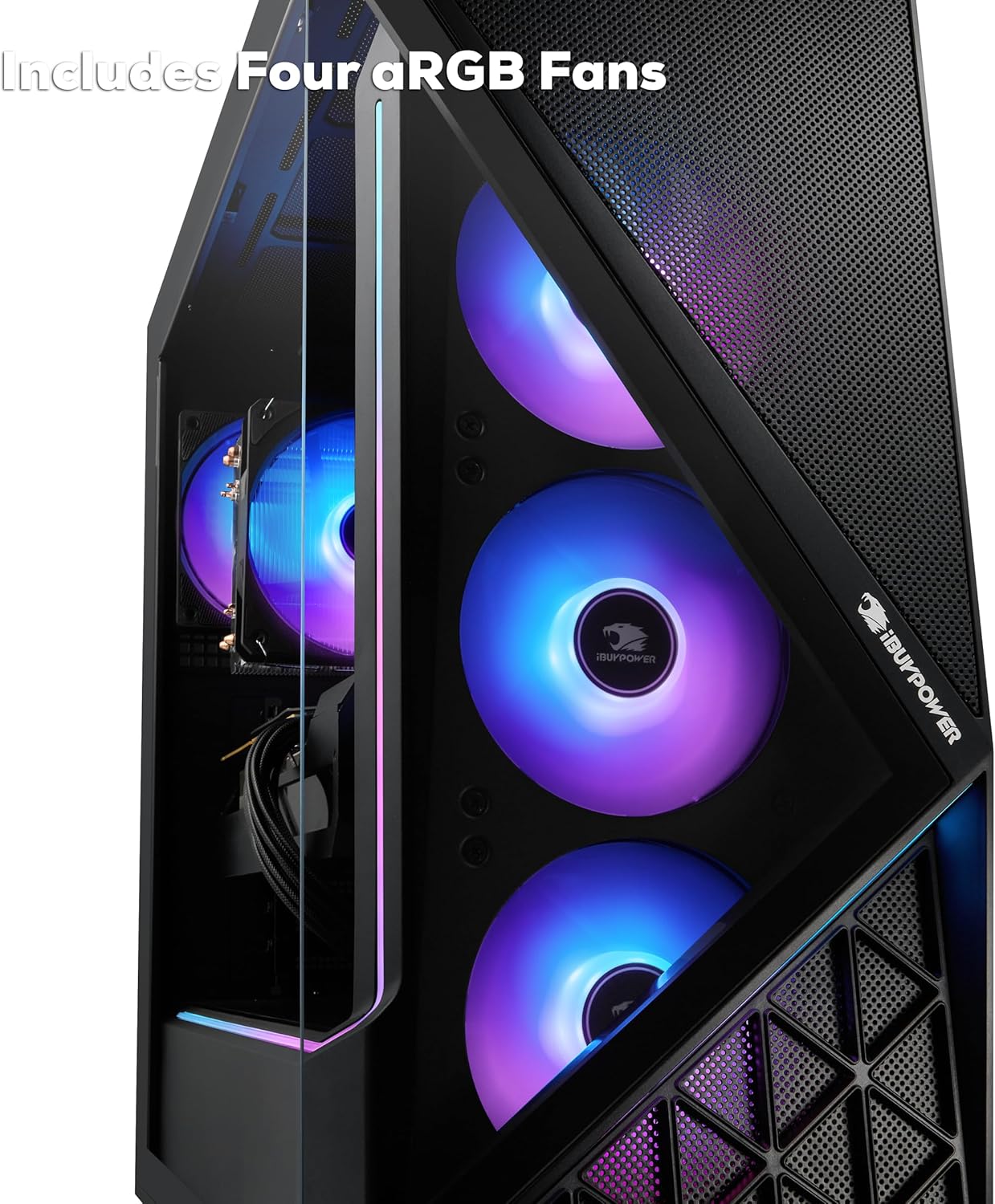 iBUYPOWER Slate Black Gaming PC Desktop Computer AMD Ryzen 7 7700 CPU, NVIDIA GeForce RTX 5060 8GB GPU, 32GB DDR5 RGB 5200MHz RAM, 1TB NVMe SSD, Windows 11 Home, Gamer Keyboard, Mouse - SBA7N5602 - Image 8