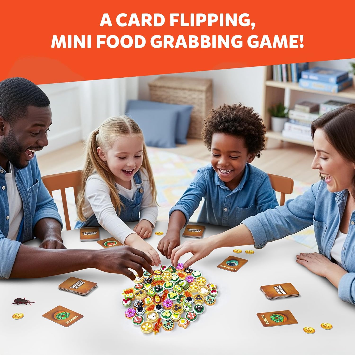 Gone in Seconds - Fast-Paced Mini Food Game for Kids, Teens & Adults, Quick Reflex Family & Party Board Game, Hilarious Food Grab Challenge, Replayable Fun, Gift for Ages 6, 7, 8 & Up, 2–5 Players - Image 2