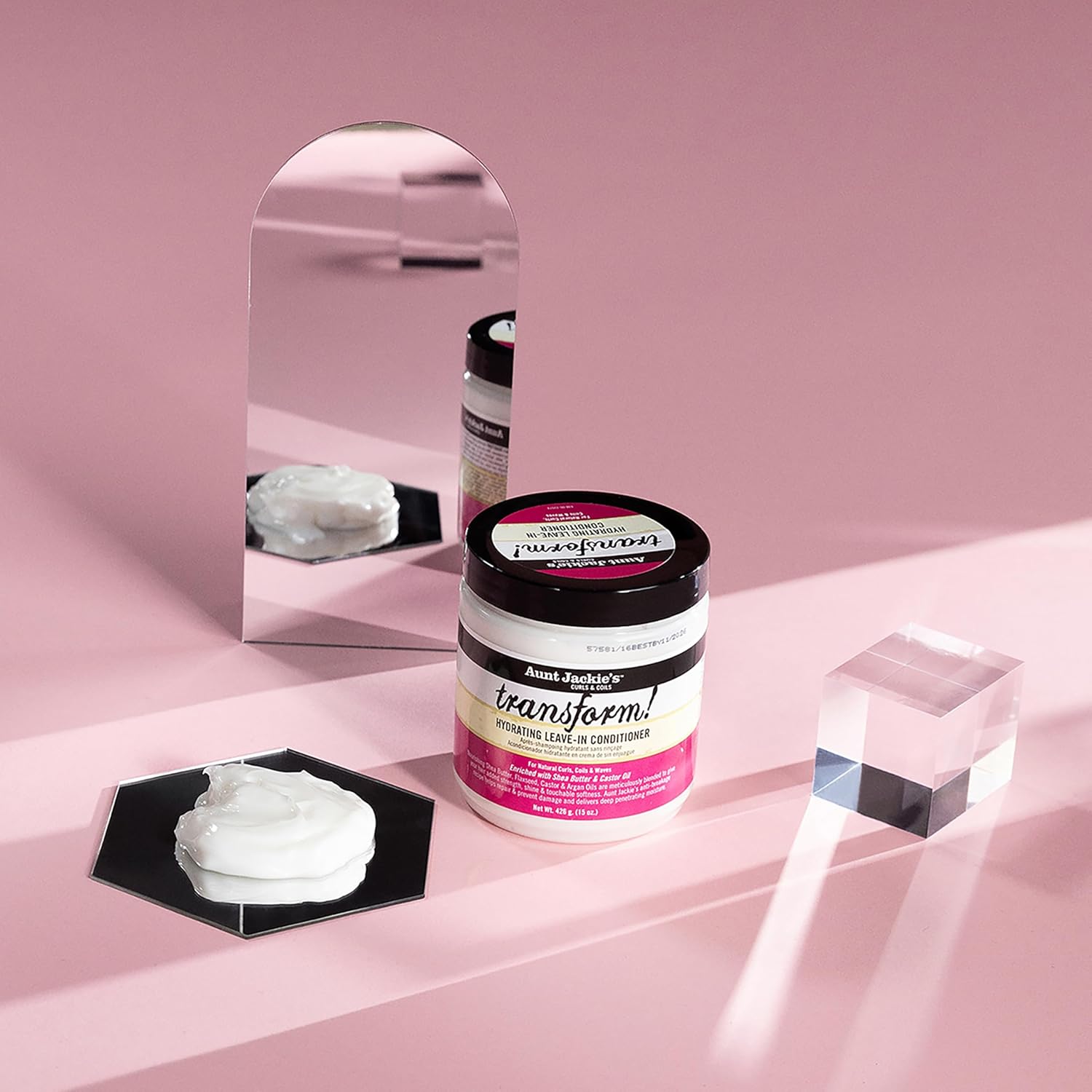 Aunt Jackie's Curls and Coils Transform Hydrating Leave-In Creme Conditioner for All Hair Types and Textures, 15 oz - Image 6