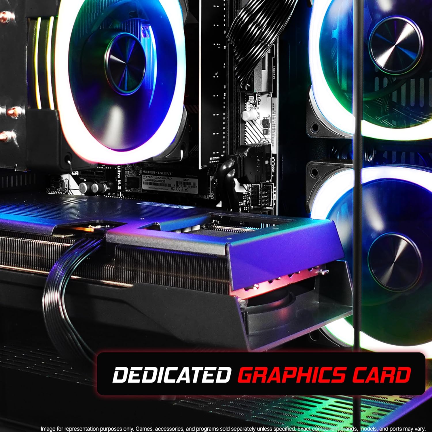 SAAV CORE Prebuilt Gaming PC Bundle Desktop Tower AMD Ryzen 5 5500 GeForce RTX 3050 6GB GDDR6 Dual Curved 27in Monitors 16GB DDR4 512GB NVMe SSD WiFi 6 Windows 11 Black RGB Computer PC Gaming - Image 6