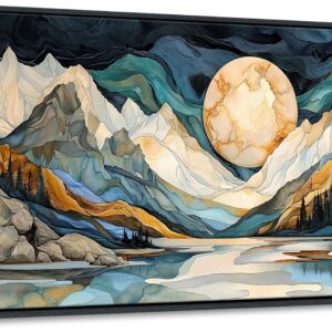 JEAWA Framed Canvas Wall Art – 24×48 Inchs Large Abstract Painting Decor, Textured Mountain Pictures as Gifts for Friends, Modern Art Prints for Bedroom Living Room Bathroom Home Decoration