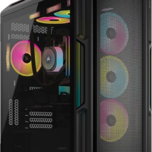 Corsair Vengeance a8200 Gaming PC – Liquid Cooled AMD Ryzen™ 7 9800X3D, NVIDIA® GeForce RTX™ 5090 GPU, 64GB Dominator Titanium RGB DDR5 Memory, 2+4TB M.2 SSD – Black