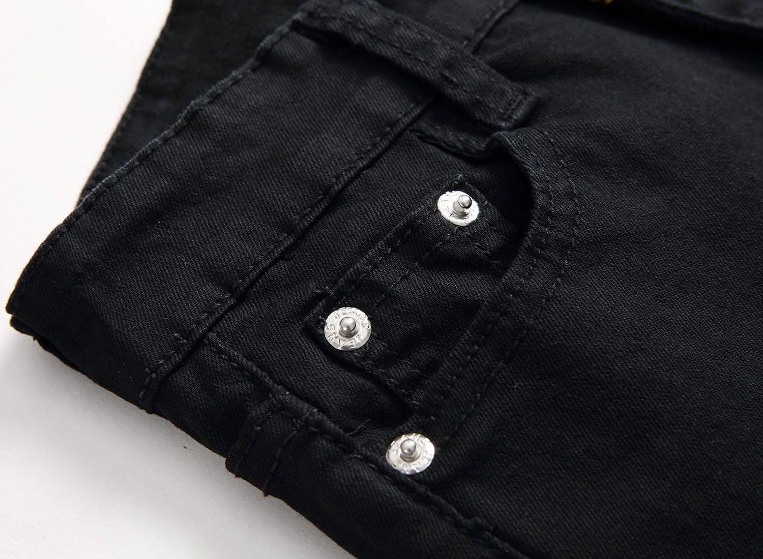 Boy's Skinny Fit Ripped Destroyed Distressed Stretch Slim Jeans Pants - Image 4