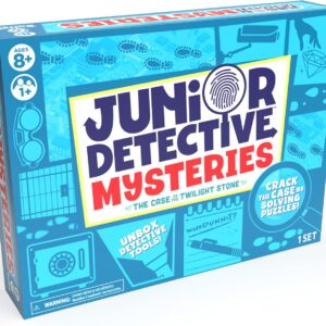 Junior Detective Mysteries Board Game for Kids Ages 8 and Up, Classic Family Mystery Game for 1 Plus Players