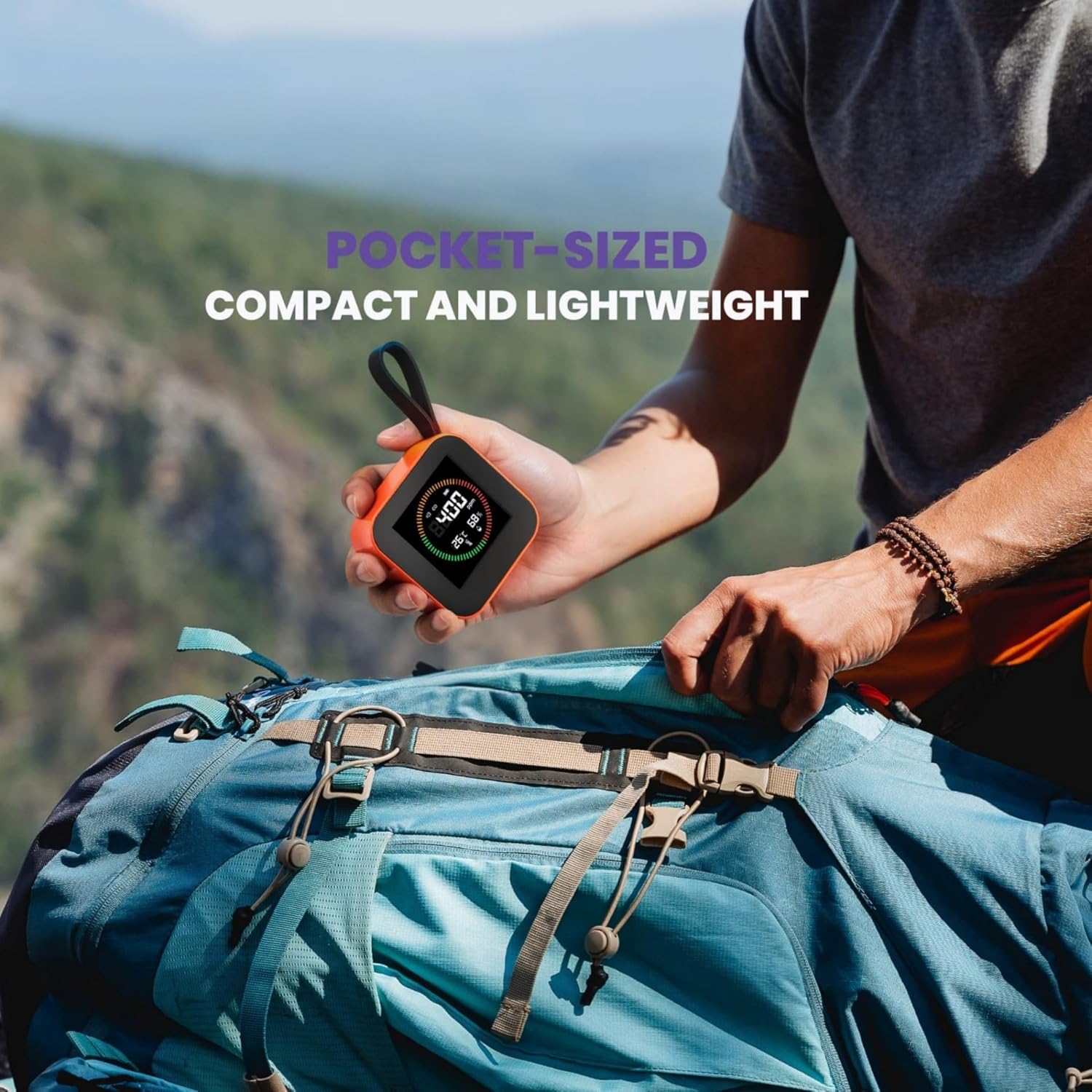 Portable Carbon Monoxide Detector for Travel – Nexus Sensus 3-in-1 CO Detector with Temp & Humidity Monitor, UL-Compliant USB-C Rechargeable Alarm for RV, Hotel, Camping, Home(1, Orange) - Image 4