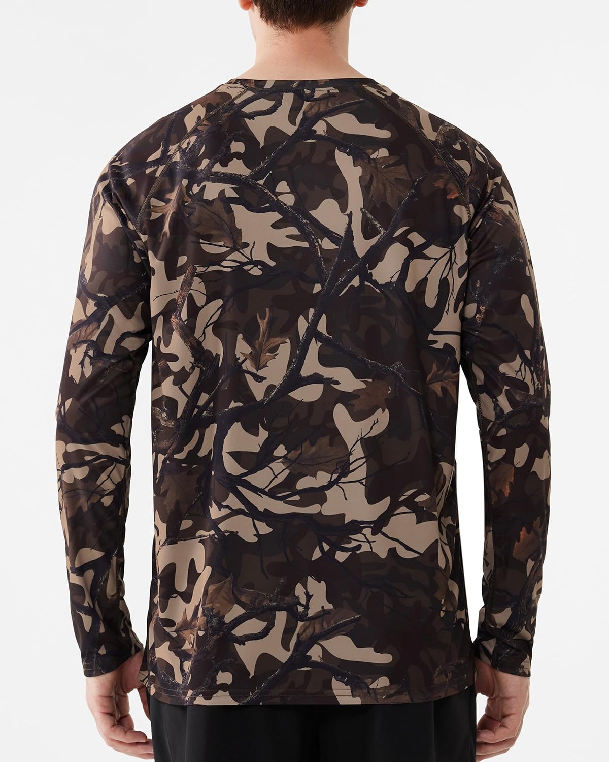 FISHEAL Men's Camo Hunting Shirts - Long Sleeve Performance Camouflage Fishing Shirt Lightweight Quick Dry UPF 50+ - Image 4