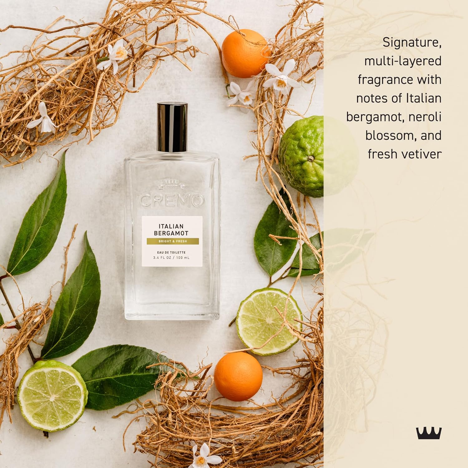Cremo Cologne For Men - Italian Bergamot Mens Cologne Spray, A Combination of Italian Bergamot, Neroli Blossom, and Fresh Vetiver, Multi-Layered Signature Men's Fragrances, 3.4 Fl Oz - Image 2