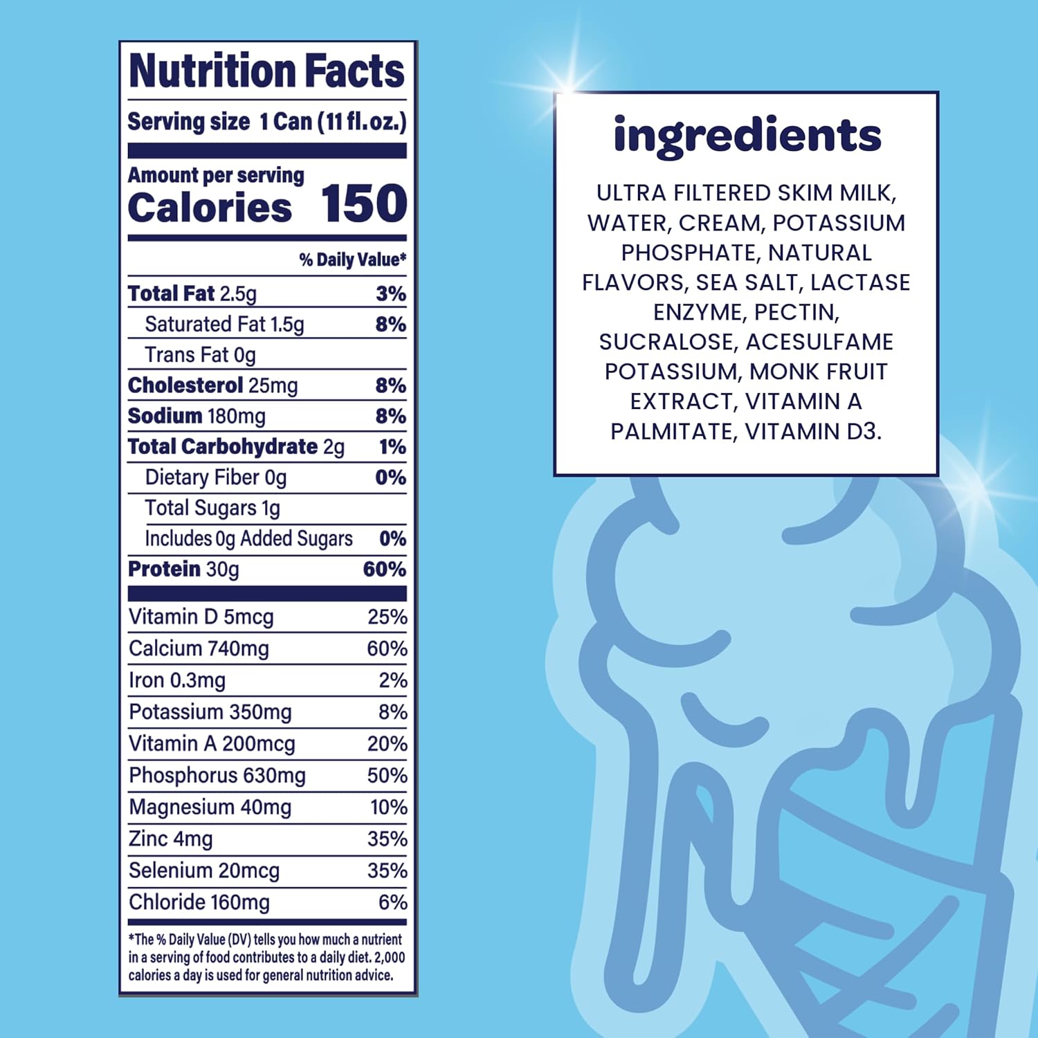 Nurri - 30g Protein Ultra Filtered Milk Shake – Vanilla - Lactose Free, Low Sugar, 150 Calories, 10 Vitamins and Minerals - 11 fl oz, 10 Cans - Image 2